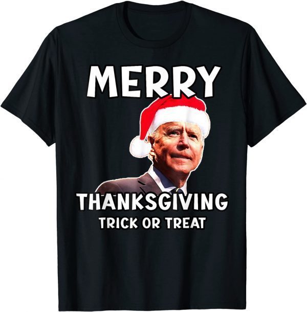 Official Joe Biden Santa Hat Merry Thanksgiving Christmas T-Shirt