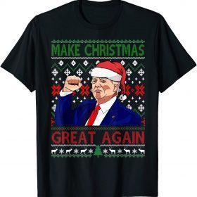 Funny Trump Make Christmas Great Again Ugly Sweater Xmas Pjs T-Shirt