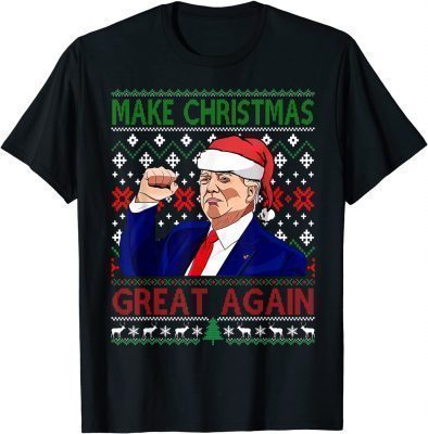 Funny Trump Make Christmas Great Again Ugly Sweater Xmas Pjs T-Shirt
