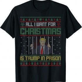 T-Shirt Ugly Christmas Sweater All I Want for Christmas Anti Trump
