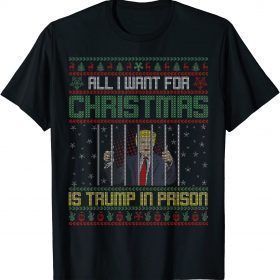 T-Shirt Ugly Christmas Sweater All I Want for Christmas Anti Trump