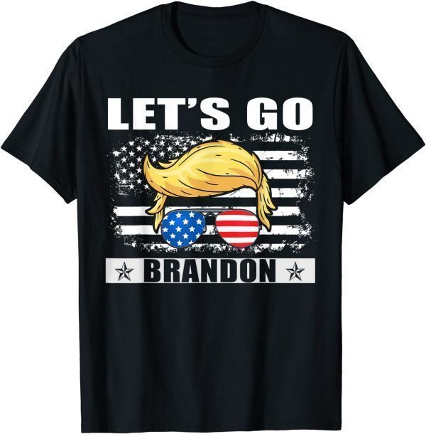 T-Shirt Let's Go Branson Brandon Conservative Anti Liberal US Flag