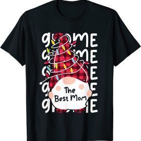 The Best Mom Gnome Matching Family Christmas Lights Pajama T-Shirt