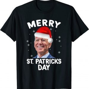 T-Shirt Joe Biden Santa Hat Happy St Patricks Day Christmas