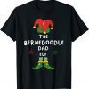 Bernedoodle Dad Dog Elf Group Matching Family Christmas T-Shirt