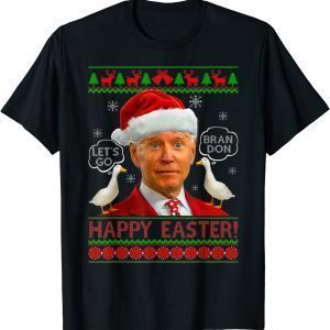 T-Shirt Santa Joe Biden Happy Easter Christmas 2022 Ugly