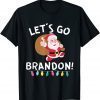 Funny Let's Go Brandon Anti Biden Funny Santa Christmas Gift TShirt