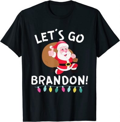 Funny Let's Go Brandon Anti Biden Funny Santa Christmas Gift TShirt
