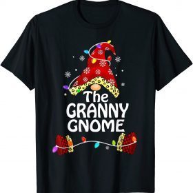 Granny Gnome Buffalo Plaid Matching Christmas T-Shirt