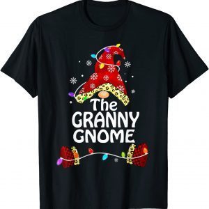 Granny Gnome Buffalo Plaid Matching Christmas T-Shirt