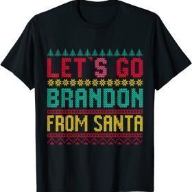 2021 Let's Go Brandon Tee, Lets Go Brandon Ugly Christmas Sweater T-Shirt