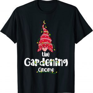 Gardening Gnome Buffalo Plaid Matching Family Christmas Gift T-Shirt
