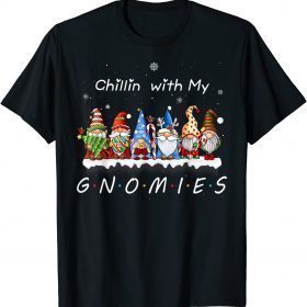 Official Chillin With My Gnomies Funny Gnome Christmas Pamajas Family T-Shirt