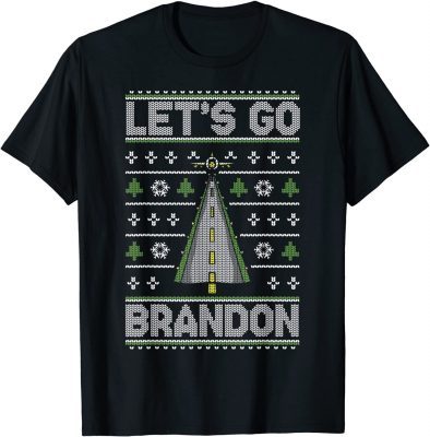 Let's Go Brandon Air Plane US Force Army Ugly Xmas Sweater Gift TShirt