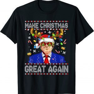 T-Shirt Make Christmas Great Again Funny Trump Ugly Christmas Men