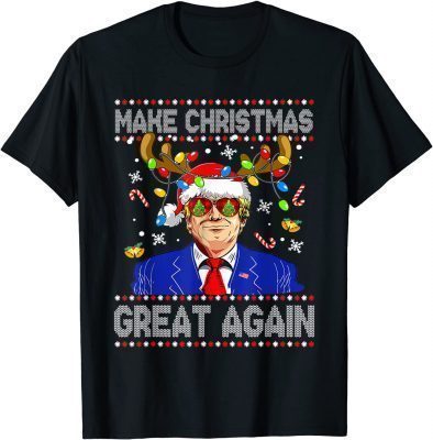T-Shirt Make Christmas Great Again Funny Trump Ugly Christmas Men
