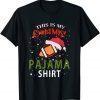 Funny This Is My Christmas Pajama Football Xmas T-Shirt