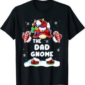 T-Shirt Dad Gnome Gnomies Red Plaid Matching Family Christmas Funny