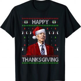 Classic Anti Biden Happy Thanksgiving Ugly Christmas Sweater Xmas T-Shirt