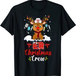 ER Christmas Nurse Crew Family Group Nursing Xmas Funny Tee T-Shirt