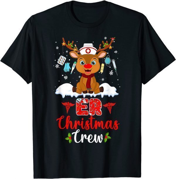 ER Christmas Nurse Crew Family Group Nursing Xmas Funny Tee T-Shirt