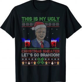 Official Let's Go Brandon Ugly Christmas Anti Biden Pro America T-Shirt