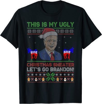 Official Let's Go Brandon Ugly Christmas Anti Biden Pro America T-Shirt