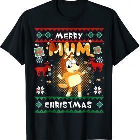B-lueys Mum Dad Christmas matching Kids Adults Lovers Mum T-Shirt