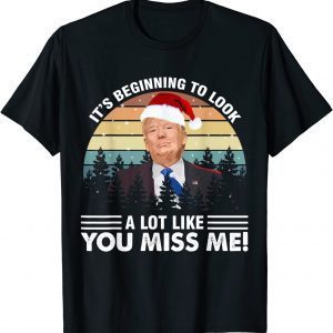 T-Shirt Its Beginning To Look A Lot Like You Miss Me Christmas Trump 2022