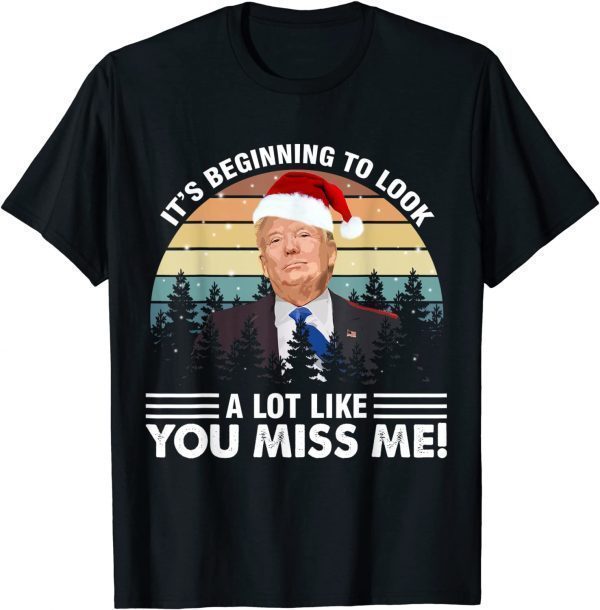 T-Shirt Its Beginning To Look A Lot Like You Miss Me Christmas Trump 2022