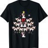 Cow Christmas Tree Funny Xmas Cute Cow Lover Lights Official T-Shirt