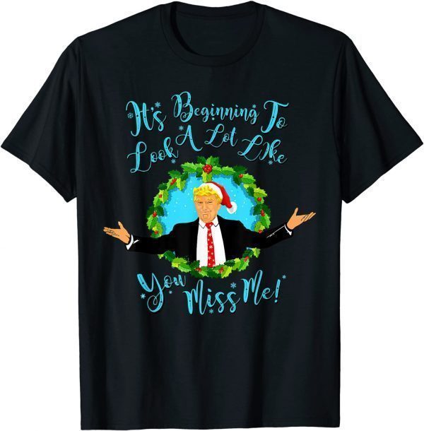 Trump It's Beginning To Look A Lot Like You Miss Me Xmas Gift T-Shirt