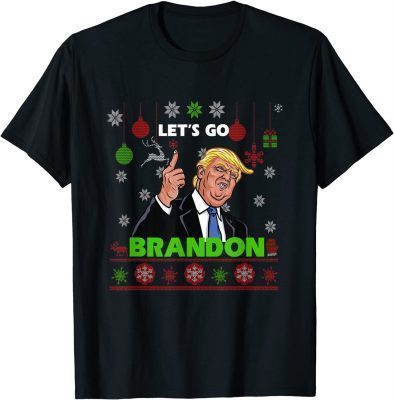 Funny Let's Go Brandon Donal Trump Christmas Shirts
