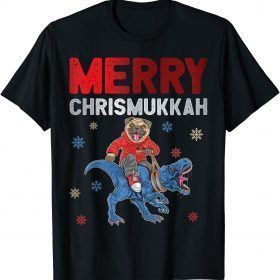 Merry Chrismukkah Hanukkah Menorah Nine Candles Funny T-Shirt