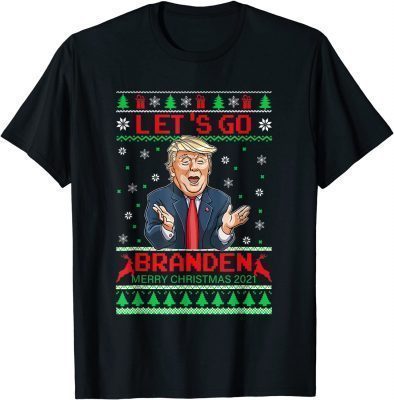 T-Shirt Let's Go Branden Brandon Trump Ugly Christmas 2024