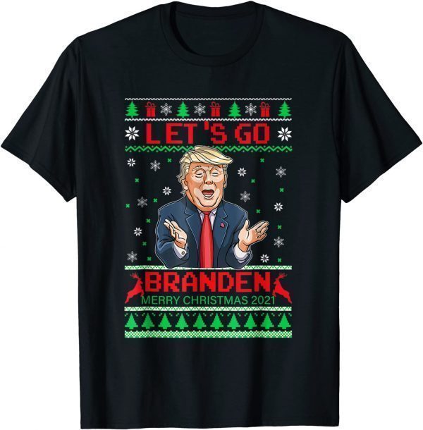 T-Shirt Let's Go Branden Brandon Trump Ugly Christmas 2024