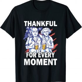 Official Thanksgiving Men Thankful for every Moment Turkey Beer T-Shirt