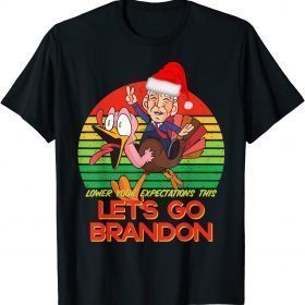 2021 Jingle Joe Santa Go Brandon Anti Biden Pro USA Christmas Gift T-Shirt