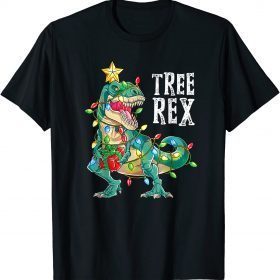 Christmas Dinosaur Tree Rex Pajamas Men Boys Kids Xmas Gifts 2021 T-Shirt