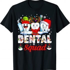 Teeth Santa Reindeer Christmas Dental Squad Funny TShirt