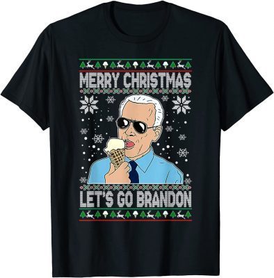 T-Shirt Merry Xmas Let's Go Branson Brandon Ugly Christmas Sweater