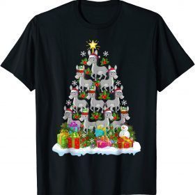 Mule Xmas Tree Lighting Santa Mule Christmas Gift T-Shirt