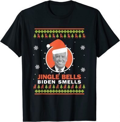 T-Shirt Jingle Bells Biden Smells Funny Costume Gift