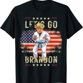 Funny Lets Go Brandon Trump And America Flag Anti Biden T-Shirt