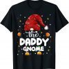 Official Daddy Gnome Leopard Family Matching Christmas Party Pajama T-Shirt
