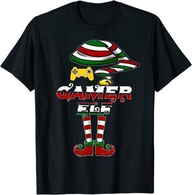 Gamer Elf tee, Family Christmas Matching Funny Pajama Funny T-Shirt