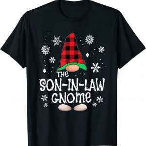 Son In Law Gnome Buffalo Plaid Christmas Matching Family Unisex T-Shirt