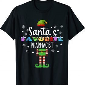 Funny Santa's Fav Elf Pharmacist Christmas for Men and Women T-Shirt