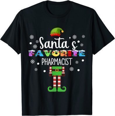 Funny Santa's Fav Elf Pharmacist Christmas for Men and Women T-Shirt