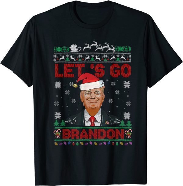 Funny Trump Sarcastic Lets Go Branson Ugly Christmas Pajama T-Shirt